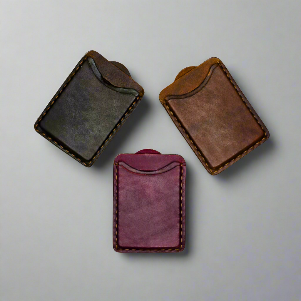 Pull Tab Leather Card Holder